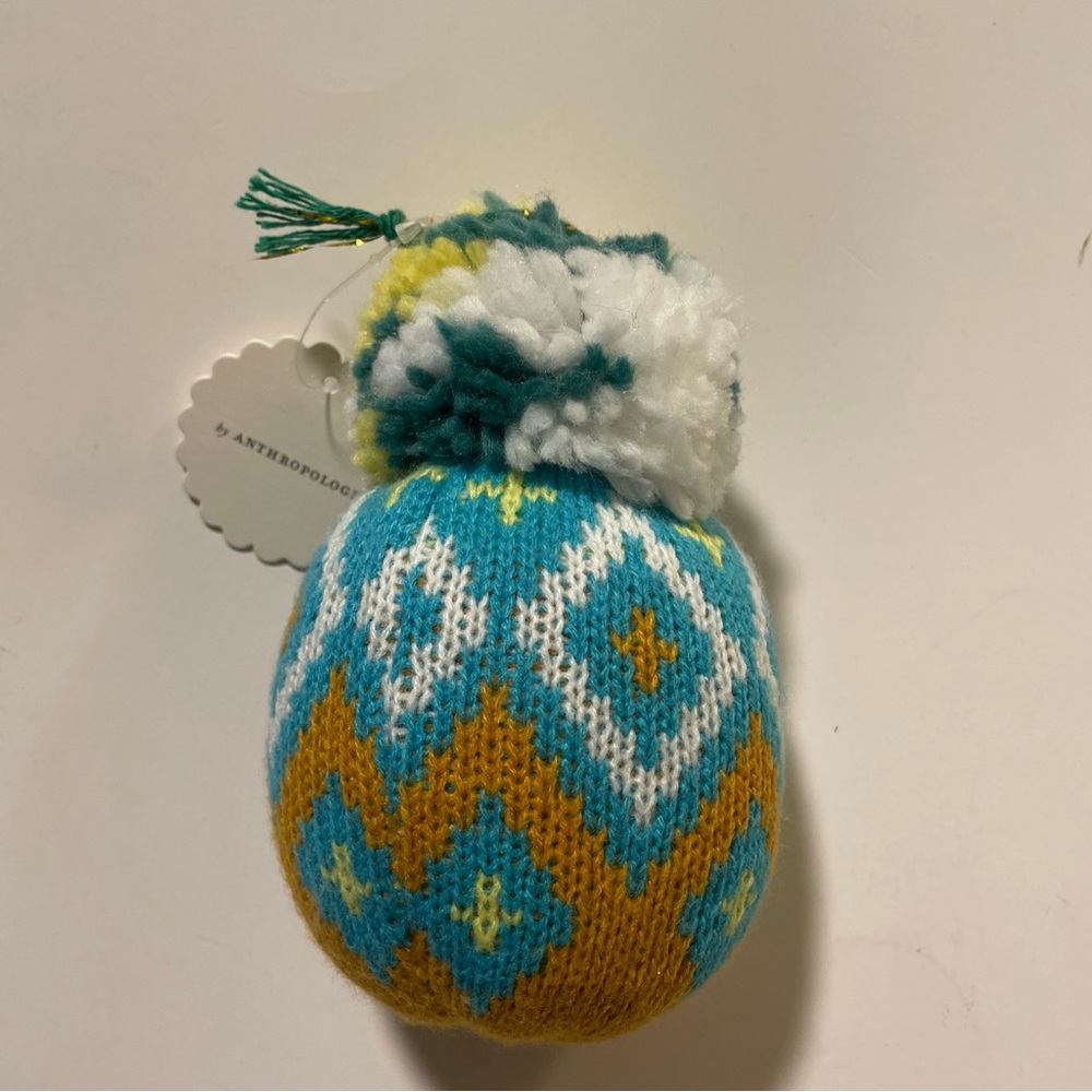 Anthropologie Alpine Knit Ornament. NWT